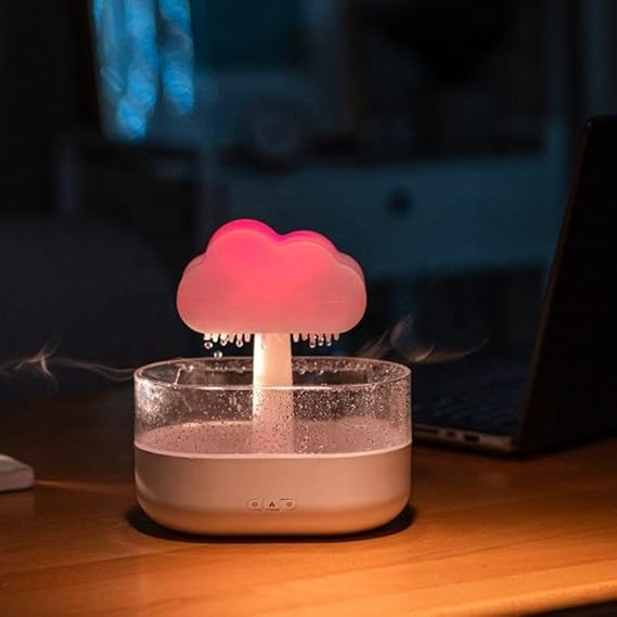 Rain Cloud Humidifier with 7 Color LED Night Light