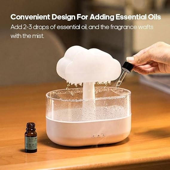 Rain Cloud Humidifier with 7 Color LED Night Light