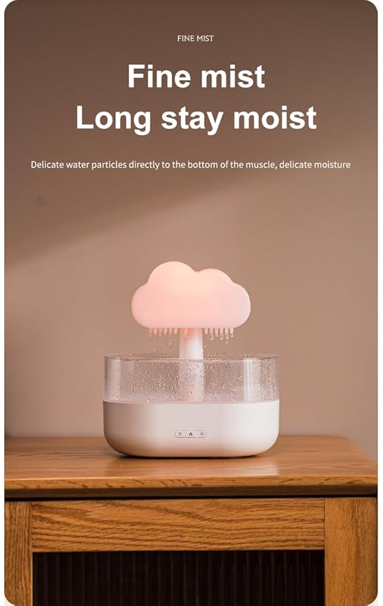 Rain Cloud Humidifier with 7 Color LED Night Light