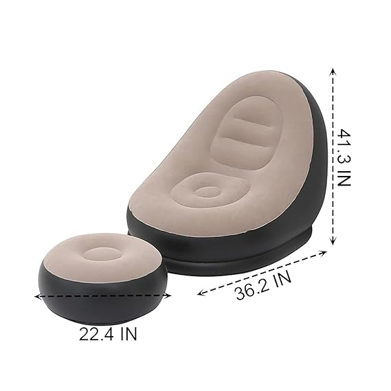 Inflatable Leisure Sofa Chair and Footstool