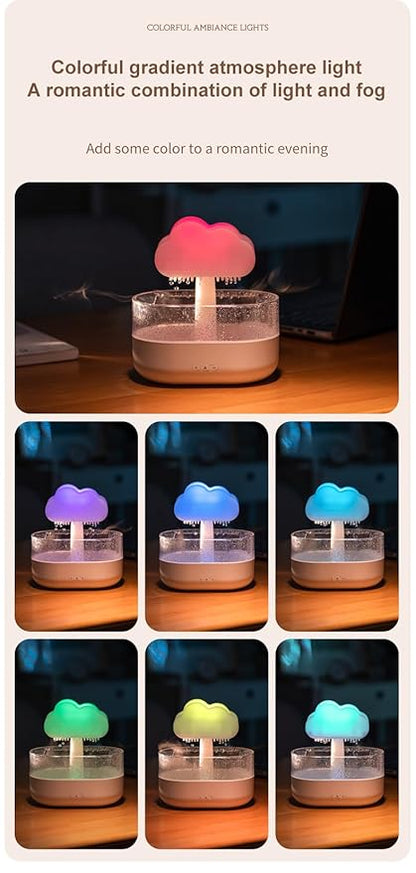 Rain Cloud Humidifier with 7 Color LED Night Light