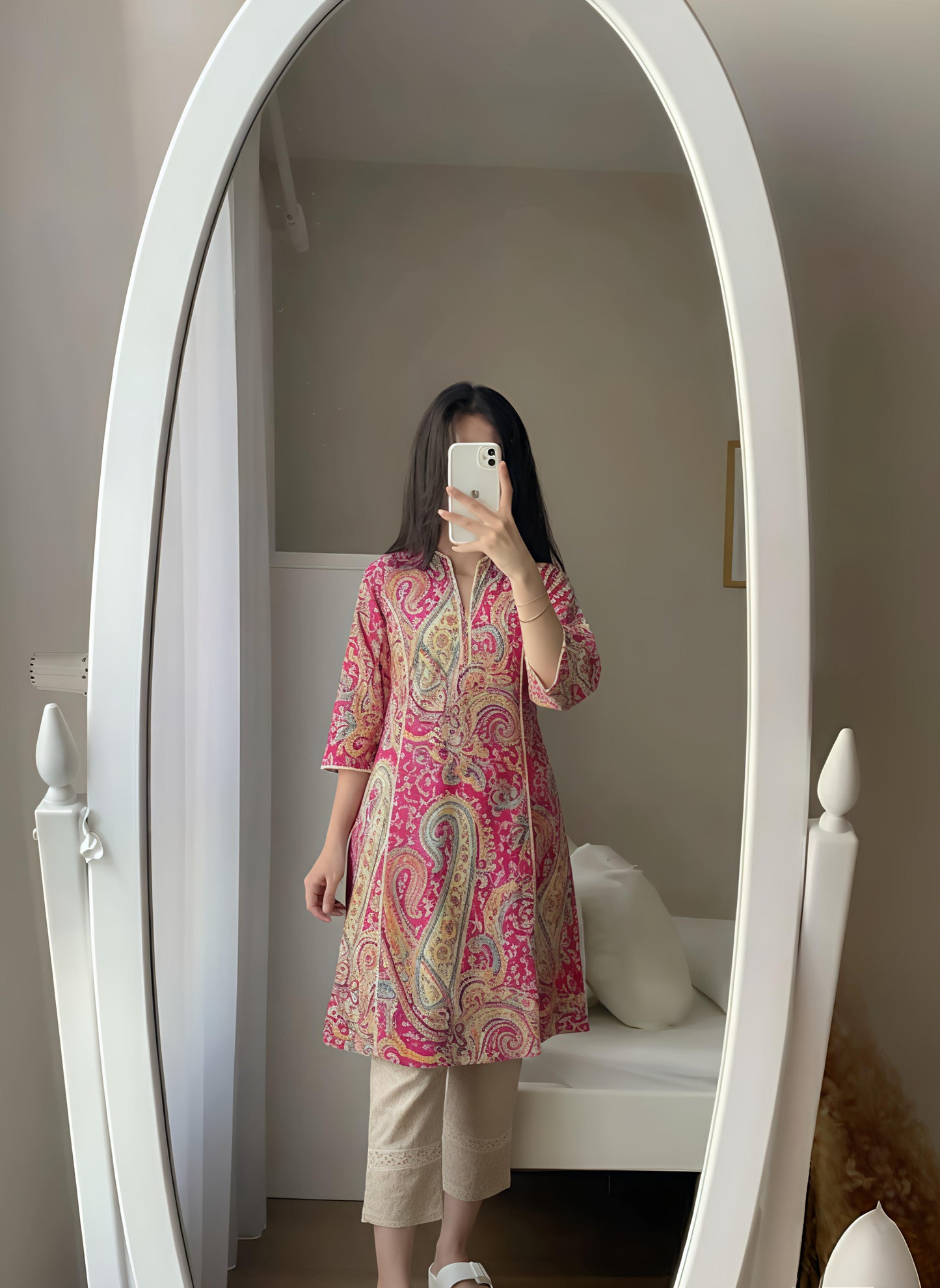 Pink Lace Designer Kurta